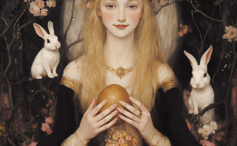 Ostara Goddess Artwork by Marina Marchione at Heavenly & Holy at Etsy