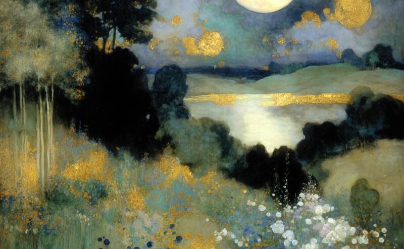 Illustration 'Worm Moon' by Marina Marchione Etsy shop, Heavenly and Holy