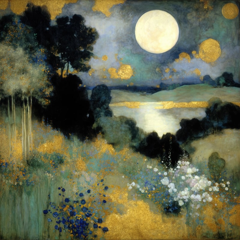 Illustration 'Worm Moon' by Marina Marchione Etsy shop, Heavenly and Holy